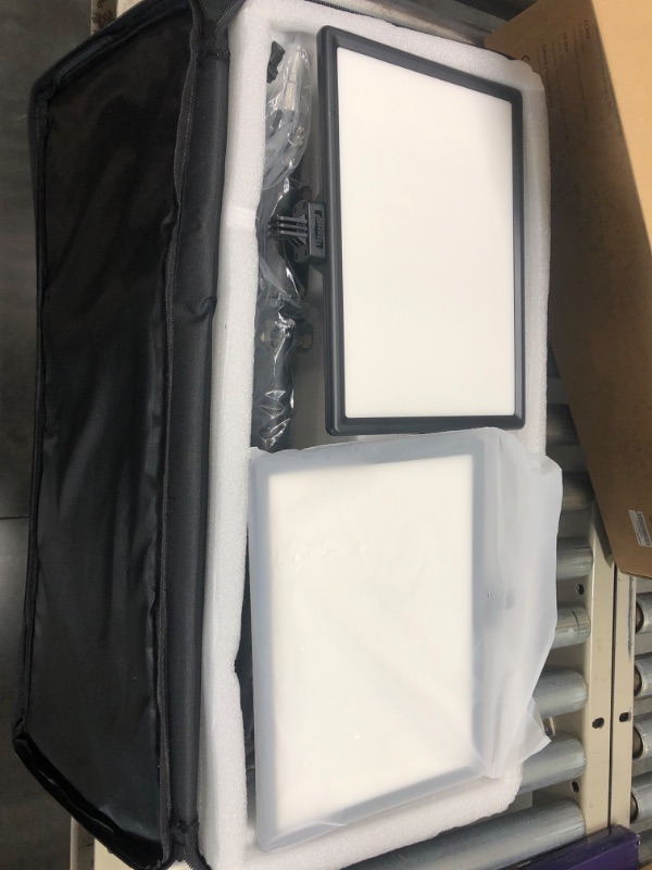 Photo 1 of RALENO 2 Packs LED Video Light and 75inches Stand Lighting Kit Include: 3200K-5600K CRI95+ Built-in Battery with 1 Handbag 2 Light Stands for Gaming,Streaming,Youtube,Web Conference,Studio Photography 192LEDS