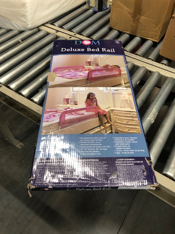 Photo 1 of Dream On Me Lightweight Mesh Security Adjustable Bed Rail for Toddler with Breathable Mesh Fabric in White