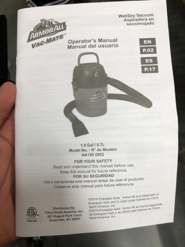 Photo 1 of Armor All Mate Wet/Dry Utility Vac (AA1550902), Orange