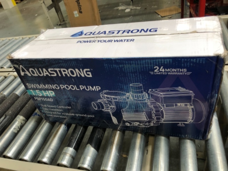 Photo 3 of Aquastrong 1.5 HP In/Above Ground Dual Speed Pool Pump, 115V, 4795GPH, High Flow, Powerful Self Primming Swimming Pool Pumps with Filter Basket