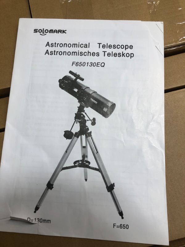 Photo 2 of Telescope 130EQ Newtonian Reflector Telescopes for Adults, Professional Telescopes for Adults Astronomy, Comes with 1.5X Barlow Lens Smartphone Adapter & 13% T Moon Filter