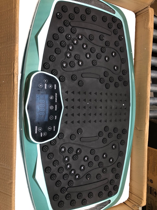 Photo 2 of nimto Vibration Plate Exercise Machine Whole Body Workout Vibration Fitness Platform for Home Fitness & Weight Loss + BT + Remote, 99 Levels(Aqua)