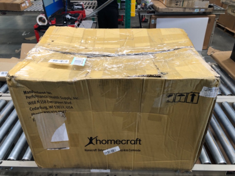 Photo 1 of Homecraft Deluxe Bariatric Drop Arm Commode, Strong, Sturdy, Durable, Safe, Spacious, and Padded Commode Designed for Patients Who Struggle with Obesity Up to 1000 Pounds, Easy-to-Assemble