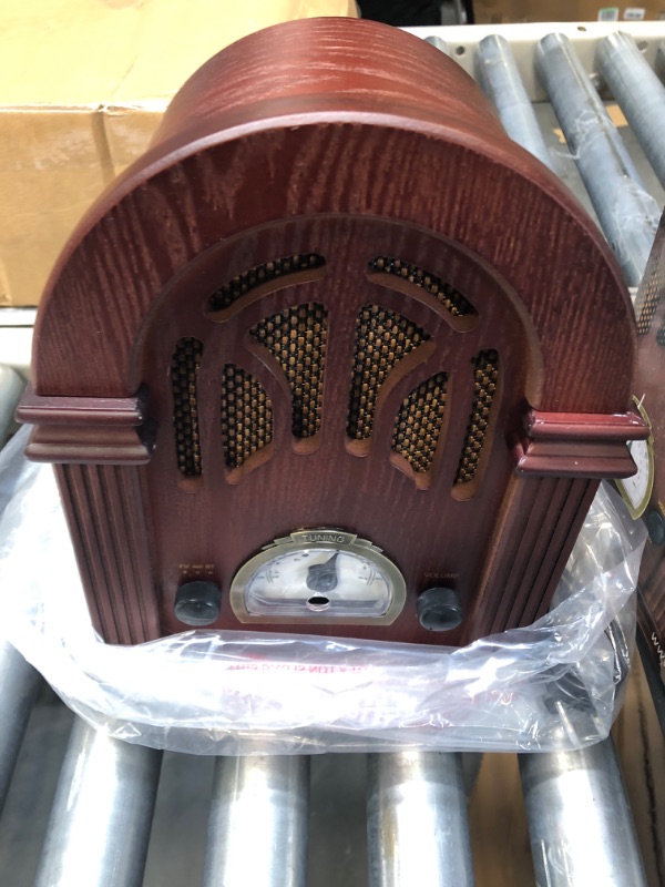 Photo 4 of ClearClick Retro AM/FM Radio with Bluetooth - Classic Wooden Vintage Retro Style Speaker