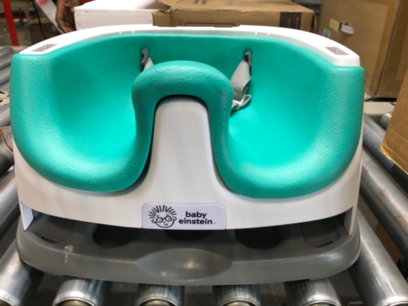 Photo 1 of Baby Einstein Dine & Discover Multi-Use Booster Feeding & Floor Activity Seat with Self-Storing Tray Sea of Support