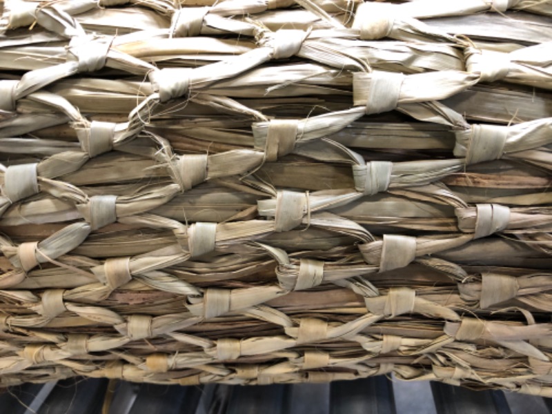 Photo 3 of amaZulu Inc. Mexican Straw Roof Thatch – Palm Thatch Rolls 35" H x 30'L | Duck Blind Grass | Tiki Hut Thatch | Duck Boat Blinds | Palapa Thatch Roofing | Thatch Roofing for Tiki Bar | Tiki Bar Huts 35"H x 30'L