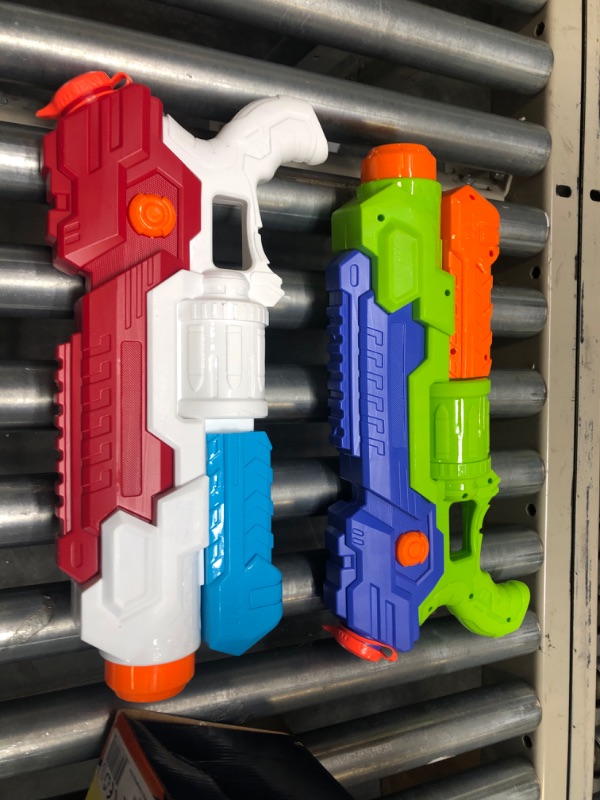 Photo 4 of JOYIN 2 Pack Super Water Blaster Shoot Up to 36 Feet High Capacity Water Soaker Blaster Squirt Toy Water Gun Swimming Pool Beach Sand Water Fighting Toy