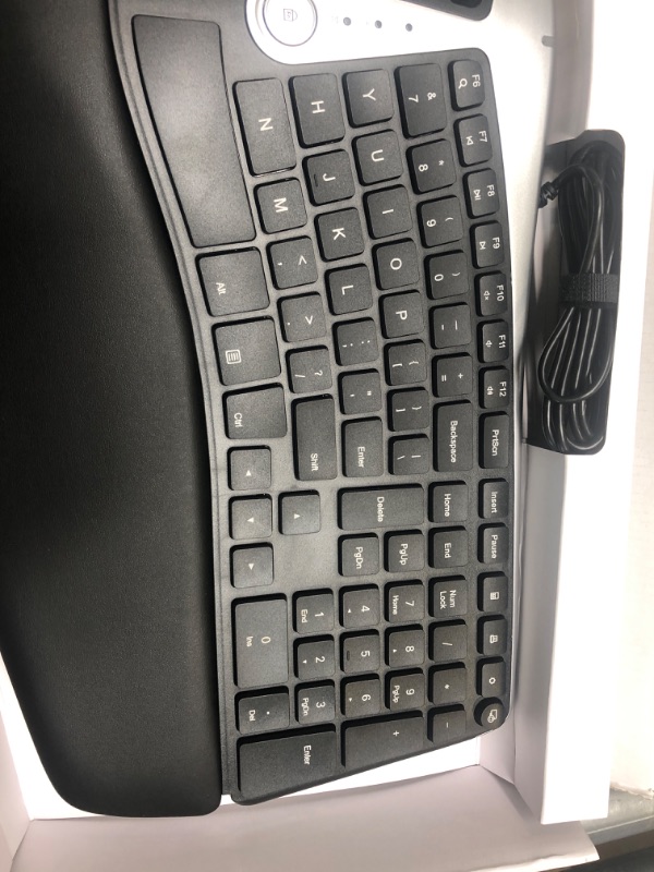 Photo 3 of Nulea Ergonomic Keyboard, Wired Split Keyboard with Pillowed Wrist and Palm Support, Featuring Dual USB Ports, Natural Typing Keyboard for Carpal Tunnel, Compatible with Windows/Mac