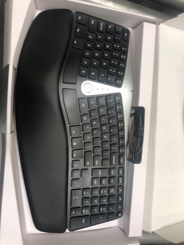 Photo 2 of Nulea Ergonomic Keyboard, Wired Split Keyboard with Pillowed Wrist and Palm Support, Featuring Dual USB Ports, Natural Typing Keyboard for Carpal Tunnel, Compatible with Windows/Mac