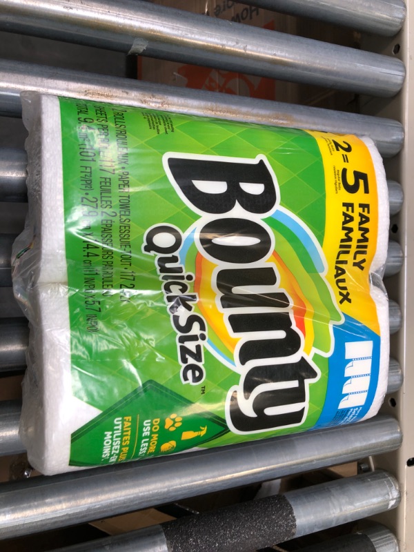 Photo 1 of 2 PACKS OF BOUNTY PAPER TOWELS 2 ROLLS EACH PACK