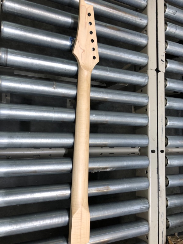 Photo 1 of 24fret 14° Electric Guitar Neck Canadian Maple Electric Guitar Rosewood Fretboard Inlaid with Flame Notes (IBA red flame)