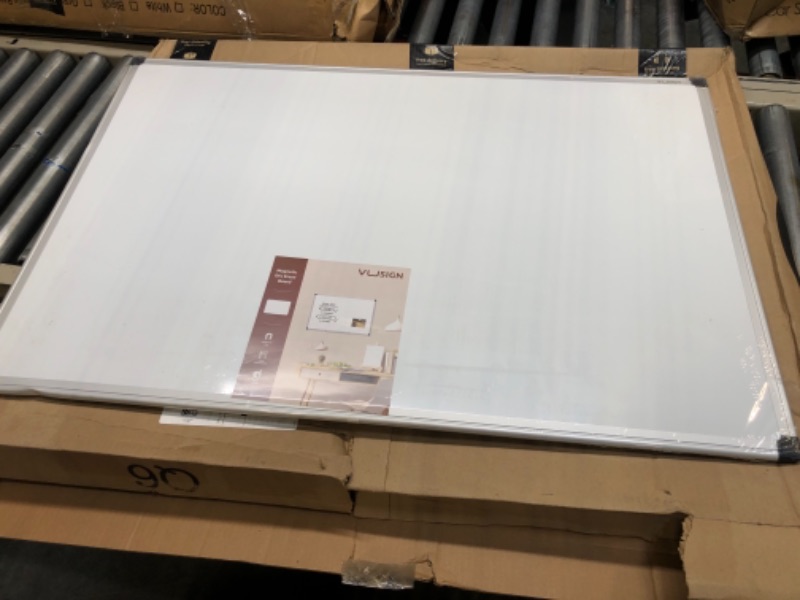 Photo 1 of VUSIGN Magnetic Dry Erase Board, 36 X 24 Inches, Wall Mounted White Board with Pen Tray, Silver Aluminium Frame