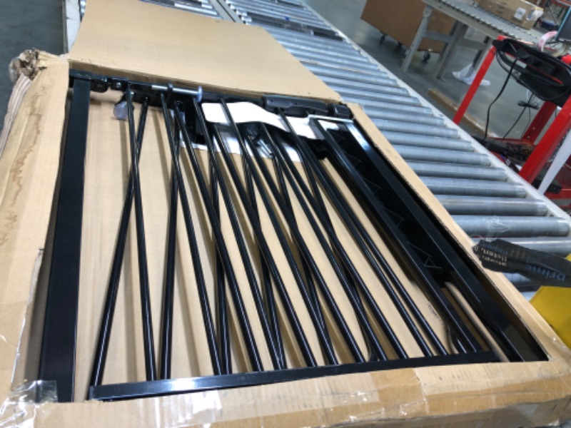 Photo 6 of Extra Wide Baby Gate Black 57.5-62 Inch Wide, Walk Through Pressure Mounted No Drill, Long and Large Tension Gate for Pet and Kids 57.5-62 Inch Black