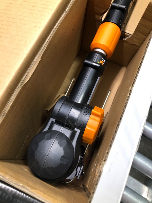 Photo 3 of Worx WG170 GT Revolution 20V 12 Inch Grass Trimmer/Edger/Mini-Mower (Batteries & Charger Included) & WA3578 - PowerShare 20V 4.0Ah, Lithium Ion High Capacity Battery, Orange and Black 2 X 20V 2.0Ah Batteries Included Revolution + Capacity Battery