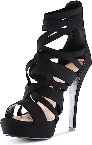 Photo 1 of MARCOREPUBLIC Dubai Women's Open Toe High Platform Ankle Strap High Heels Stiletto Sandals
size 11