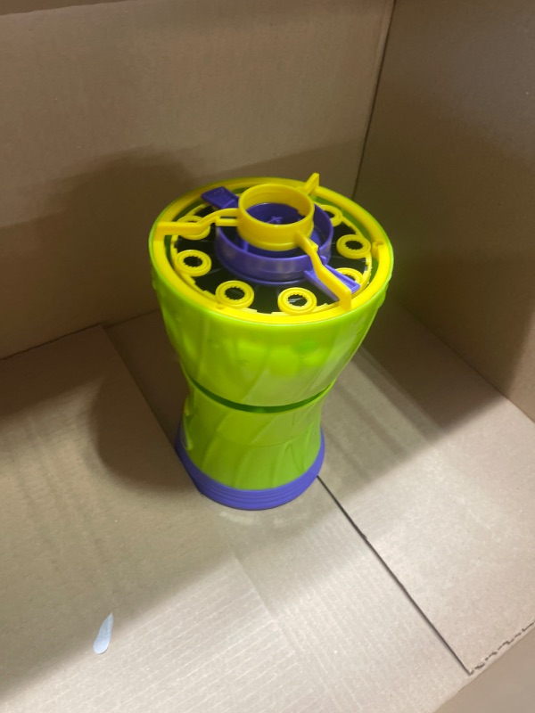 Photo 1 of Gazillion Bubble Rush Bubble Blower Machine Bubbles for Kids, Purple/Green