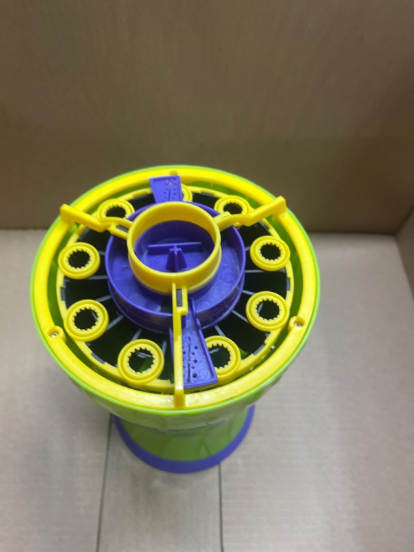 Photo 1 of Gazillion Bubble Rush Bubble Blower Machine Bubbles for Kids, Purple/Green