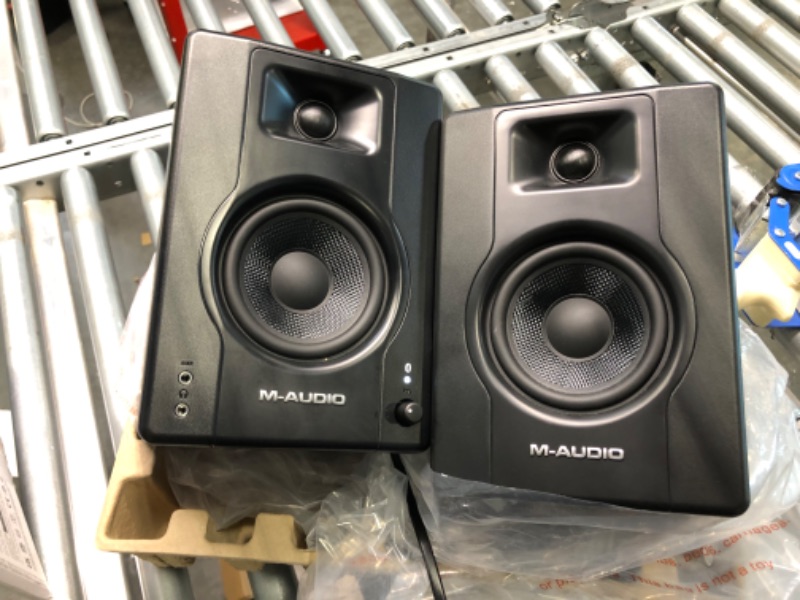 Photo 8 of M-Audio BX4BT 4.5" Bluetooth Studio Monitors, HD PC Speakers for Recording and Multimedia & Marantz Professional MPM-1000 - Studio Recording XLR Condenser Microphone --- Was Able to only get one working ---