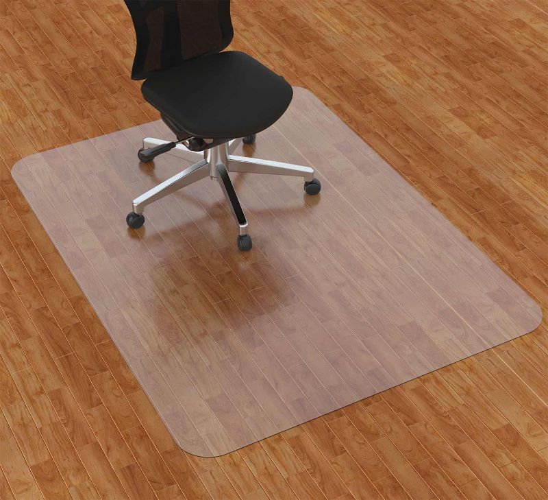 Photo 1 of Amyracel Office Chair Mat for Hardwood Floor, 30” x 48” Clear Desk Chair Mat for Hard Floors, Easy Glide Floor Protector Mat for Office Chairs

