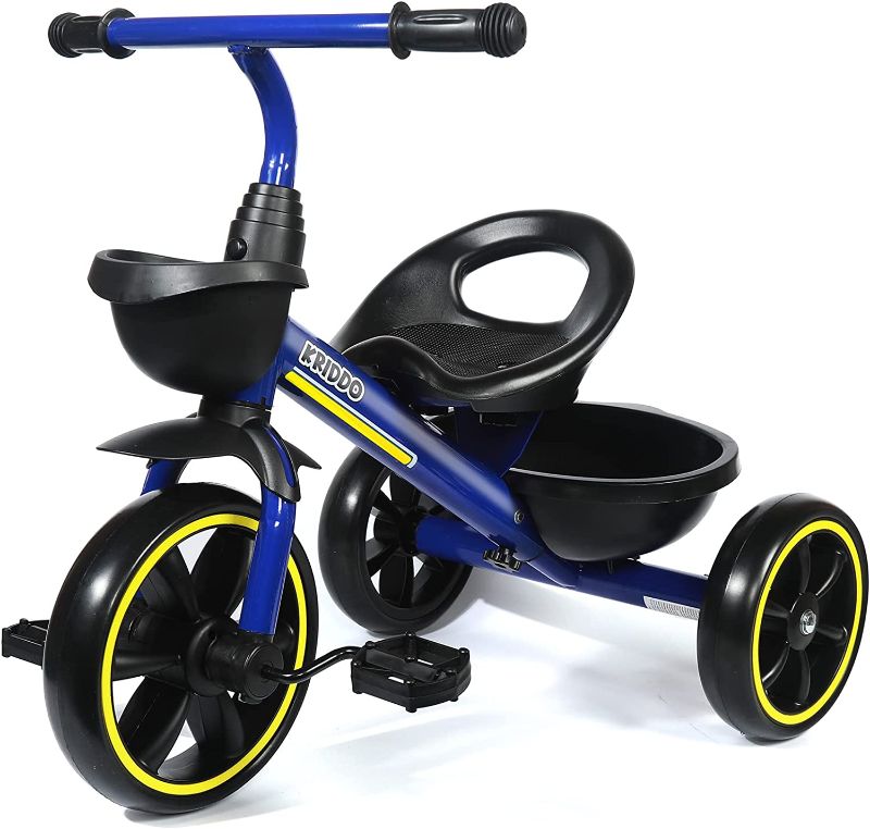 Photo 1 of KRIDDO Kids Tricycles Age 24 Month to 4 Years, Toddler Kids Trike for 2.5 to 5 Year Old, Gift Toddler Tricycles for 2-4 Year Old's, Trikes for Toddlers, Blue
