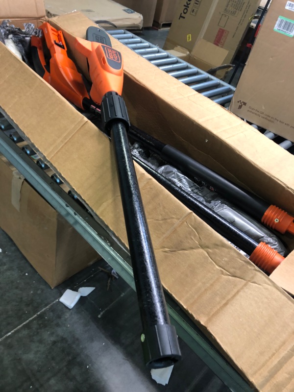 Photo 1 of BLACK+DECKER 20V Max Pole Saw for Tree Trimming, Cordless, with Extension up to 14 ft., Bare Tool & Battery Charger Only