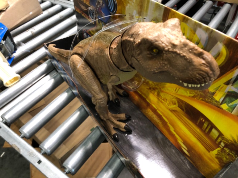 Photo 1 of Jurassic World Toys Camp Cretaceous Epic Roarin’ Tyrannosaurus Rex Large Action Figure, Primal Attack Feature, Sound, Realistic Shaking, Movable Joints; Ages 4 Years & Up Standard