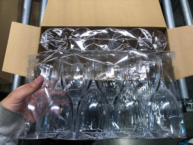 Photo 4 of 7.9 Oz Clear Wine Glasses 16 Pack, Hard Disposable Plastic Drink Glasses Ideal for Home Daily Life Party Wedding Toasting Drinking Wine