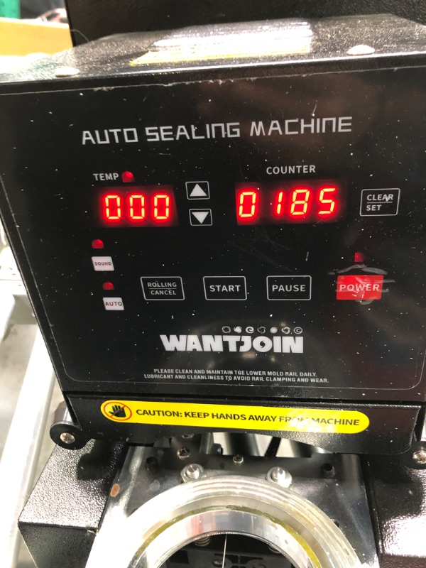 Photo 6 of WantJoin Cup Sealing Machine Full Automatic Cup Sealer Machine 90/95mm 35.4/37.4in Electric Cup Sealing Machine 500-650 Cups/H Digital Control LCD Panel Cup Sealer for Bubble Milk Tea Coffee Black
