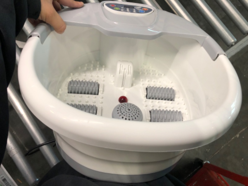 Photo 3 of Artnaturals Foot Spa Massager with Heat Lights and Bubbles - White 