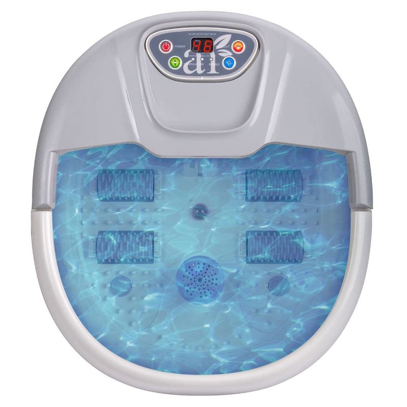 Photo 1 of Artnaturals Foot Spa Massager with Heat Lights and Bubbles - White 