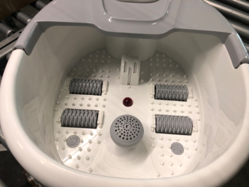 Photo 4 of Artnaturals Foot Spa Massager with Heat Lights and Bubbles - White 