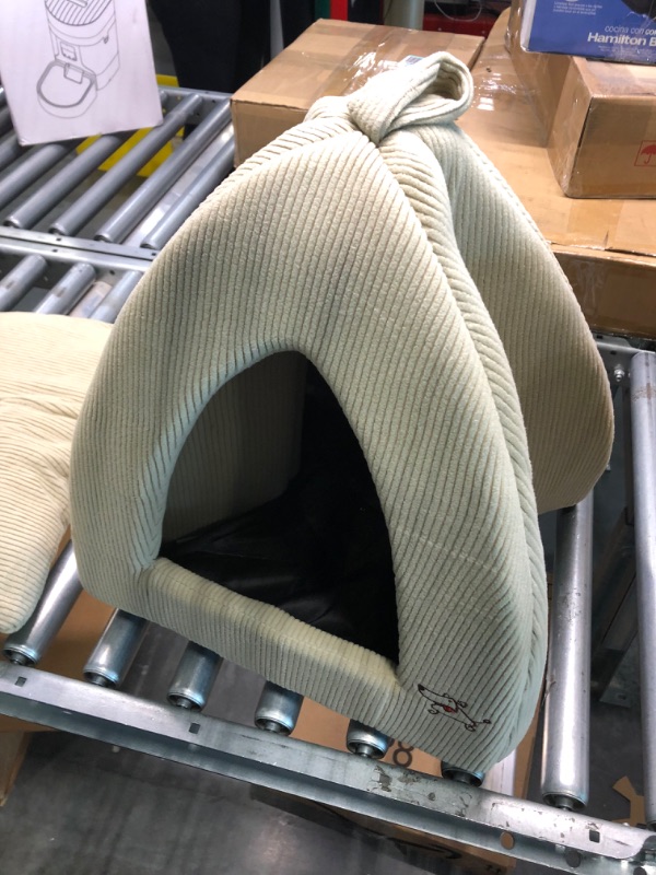 Photo 4 of Best Pet Supplies Pet Tent-Soft Bed for Dog & Cat 16" x 16" x H:14" Corduroy Beige
