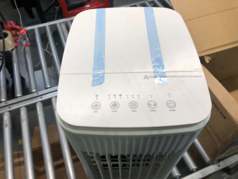 Photo 1 of Evaporative Air Cooler, TEMEIKE 3-IN-1 Air Conditioner Portable for Room, Windowless Swamp Cooler w/ 3 Modes & 3 Speeds, 70° Oscillation, Remote, Timer, Evaporative Cooler for Indoor Office, 23-INCH