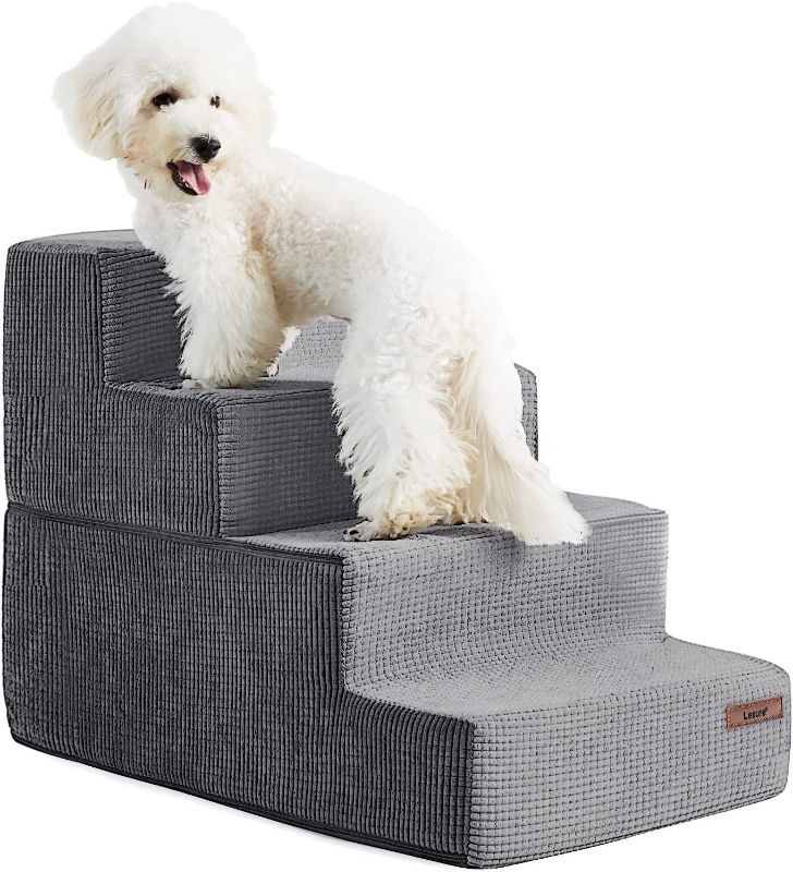 Photo 1 of 
Lesure Dog Stairs for Small Dogs - Pet Stairs for High Beds and Couch, Folding Pet Steps with CertiPUR-US Certified Foam for Cat and Doggy, Non-Slip Bottom...