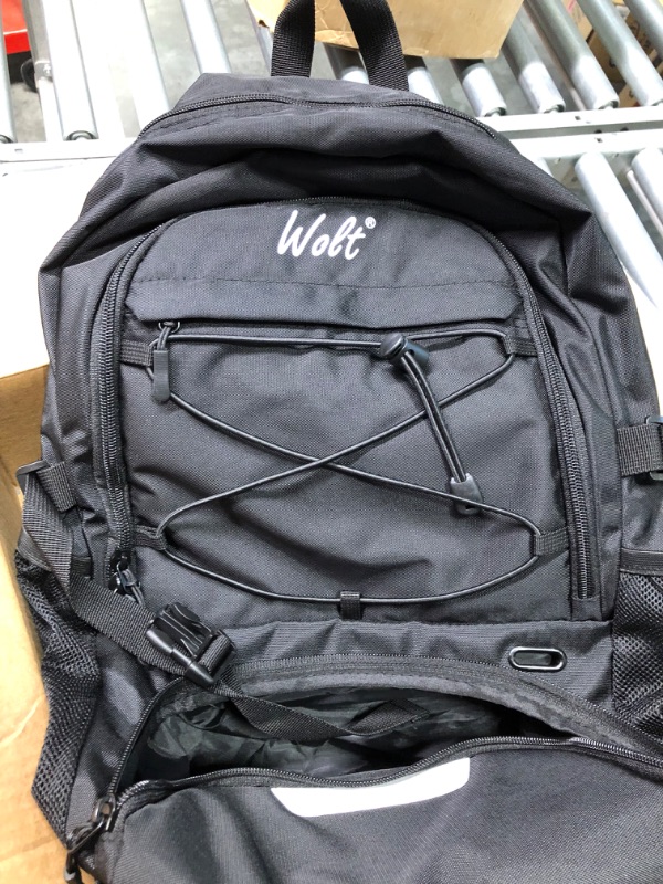 Photo 3 of WOLT | Basketball Backpack Large Sports Bag with Separate Ball holder & Shoes compartment, Best for Basketball, Soccer, Volleyball, Swim, Gym, Travel Black