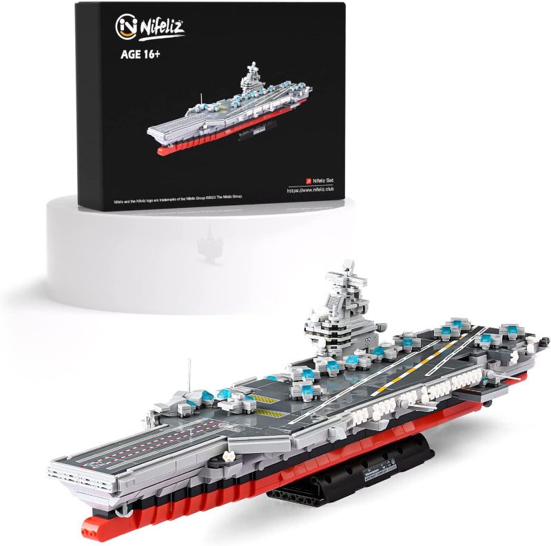 Photo 1 of Nifeliz Nimitz-Class Aircraft Carrier, Military Warship Building Model Toy with Technology Components, USS George H.W. Bush Display Set for Adults and Teens (1,969 Pieces)
 
