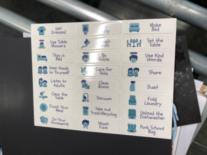 Photo 1 of Chart to Finish Behavior Chart and Chore Chart for Kids, 12 x 16 inch Magnetic Chore Chart Also Hangs on The Wall, Includes 99 Magnets and Accessories, Accomodates All Ages from Toddlers to Teens