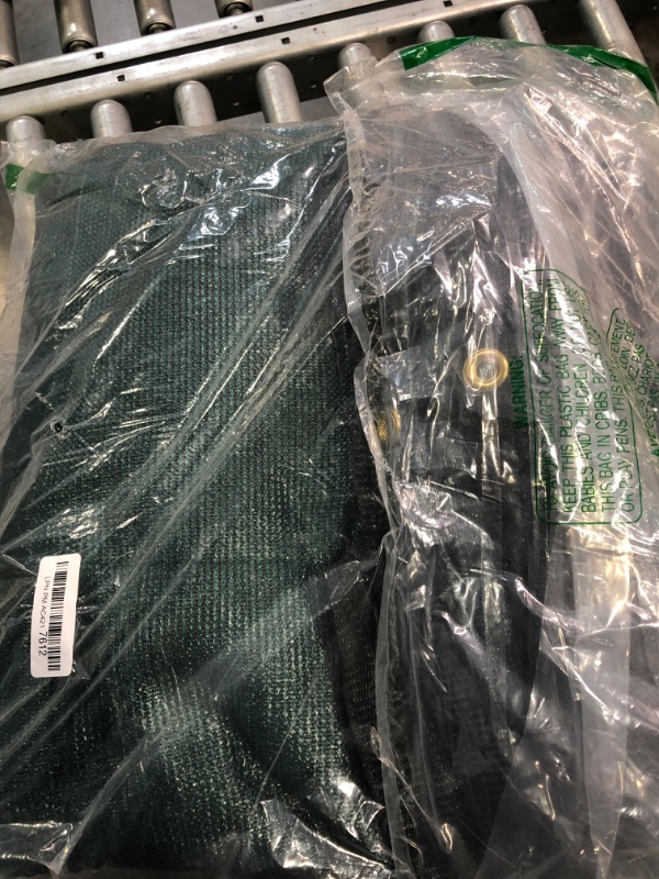 Photo 3 of 90% Green  Heavy Duty Shade Mesh Tarp Shade Cloth Taped Edge with Grommets for Outdoor Plant Cover Patio Tomatoes Barn Kennel Greenhouse  Green