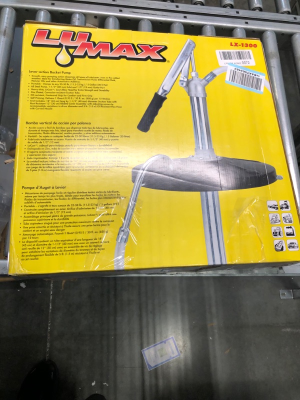 Photo 1 of LUMAX Black LX-1300 Lever Bucket 5 Gallon Pails. Smooth, Easy Pumping Action dispenses All Types of Lubricants, Even in The Coldest Weather