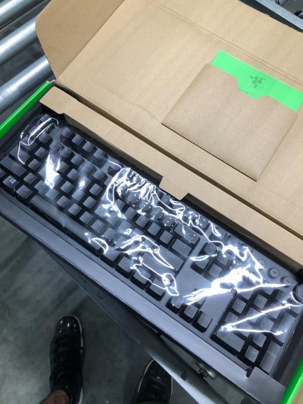 Photo 3 of Razer Huntsman V2 Optical Gaming Keyboard: Fastest Linear Optical Switches Gen-2 w/Sound Dampeners & 8000Hz Polling Rate - Doubleshot PBT Keycaps - Dedicated Media Keys & Dial - Ergonomic Wrist Rest Classic Black Keyboard Huntsman V2 Linear Optical Switch