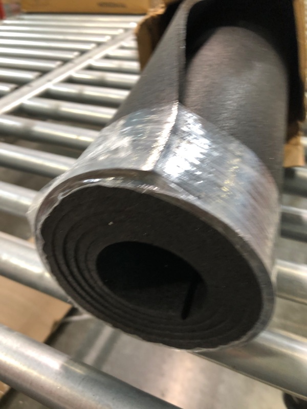 Photo 1 of American Floor Mats 3/8in (9mm) Thick Solid Black 4' x 6' Heavy Duty Rubber Rolls, Protective Exercise Mats, Home Gym Rubber Flooring 4' x 6' Solid Black