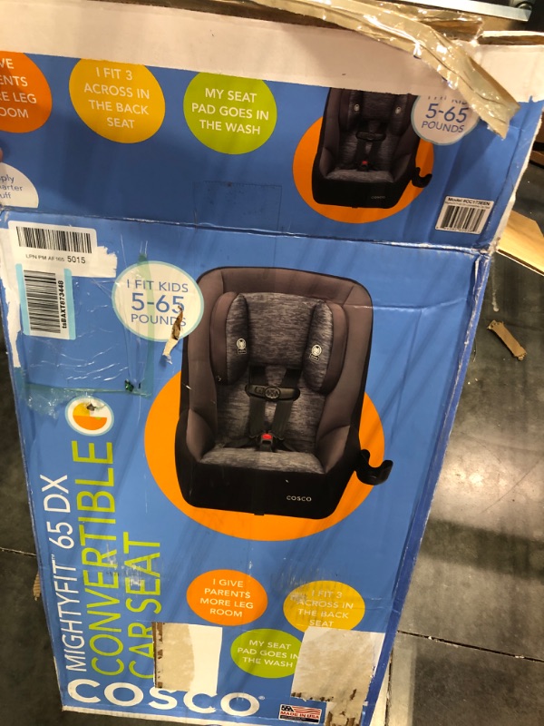 Photo 3 of Cosco Mighty Fit 65 DX Convertible Car Seat (Heather Onyx Gray)