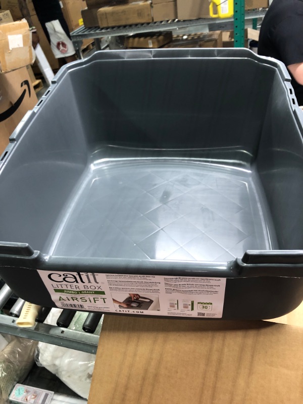 Photo 2 of ***Only has bottom tray*** Catit Hooded Litter Box, Jumbo, Gray