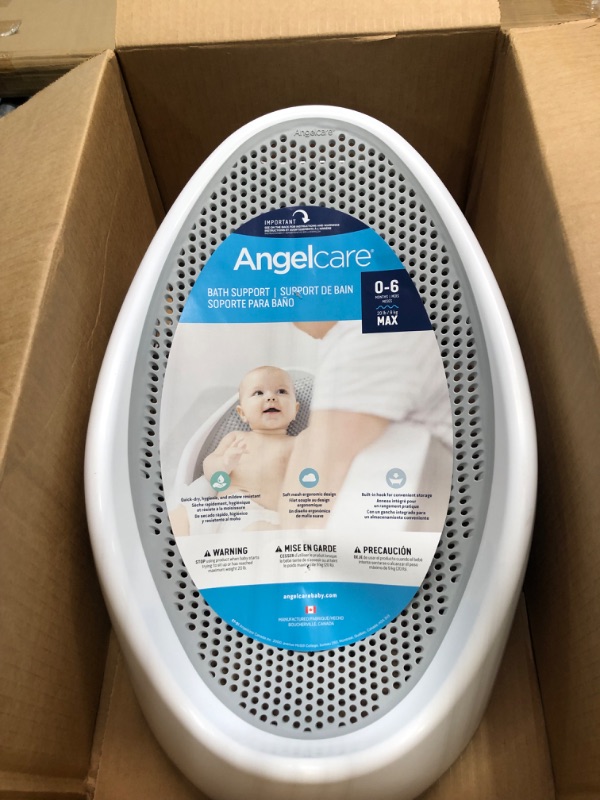 Photo 1 of Angelcare Baby Bath Support (Grey) | Ideal for Babies Less than 6 Months Old Grey 1 Count (Pack of 1)