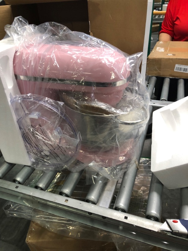 Photo 2 of Aucma Stand Mixer,6.5-QT 660W 6-Speed Tilt-Head Food Mixer, Kitchen Electric Mixer with Dough Hook, Wire Whip & Beater (6.5QT, Pink) 6.5QT Pink1020774869
