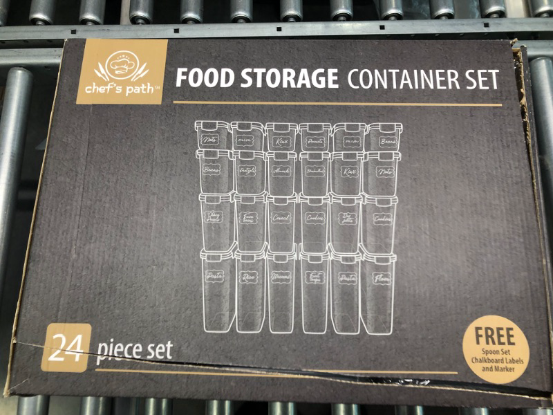 Photo 3 of Airtight Food Storage Containers Set with Lids (24 Pack) for Kitchen and Pantry Organization - BPA Free Kitchen Canisters for Cereal, Rice, Flour & Oats - Free Marker and 24 Labels Extra Large - 24 Pack