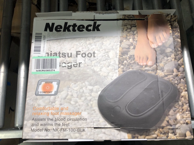 Photo 2 of Nekteck Foot Massager with Heat, Shiatsu Heated Electric Kneading Foot Massager Machine for Plantar Fasciitis, Built-in Infrared Heat Function and Power Cord Black