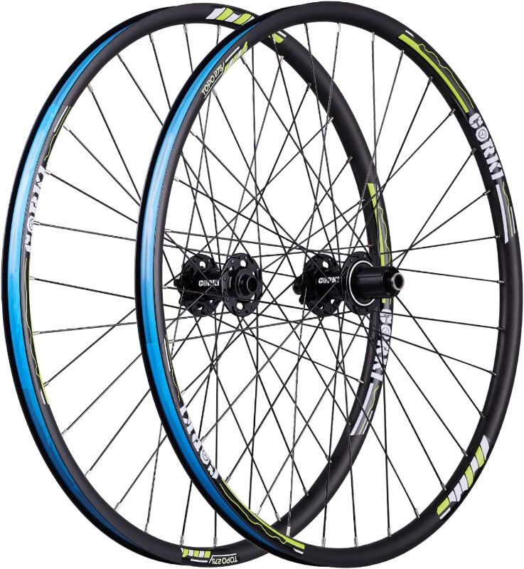 Photo 1 of Corki Cycles TOPO Mountain Bike Wheels, 26’’27.5’’ 29’’x1.5-2.6 Inch (Thru Axle, Dual Disc Brake, Aluminum Alloy)
