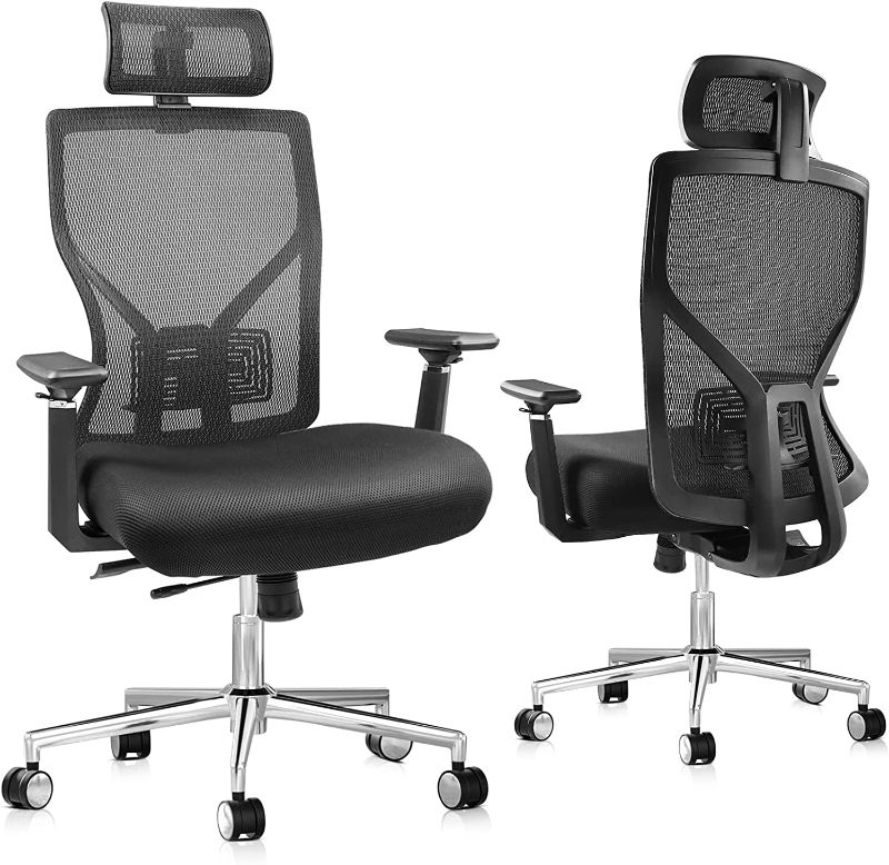 Photo 1 of MOLENTS Ergonomic Office Chair,Mesh Computer Chair,Home Office Desk Chair with Seat Slider,Adjustable Headrest,Lumbar Support