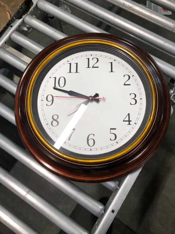 Photo 1 of Bernhard Products Large Wall Clock 18" Quality Quartz Silent Non Ticking, Battery Operated for Home/Living Room/Over Fireplace, Beautiful Decorative...
